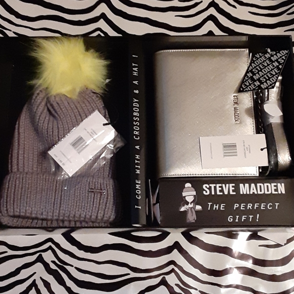 Steve Madden Accessories - STEVE MADDEN POM HAT AND CROSSBODY BAG SET